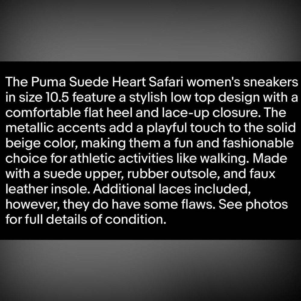 Puma Suede Heart Safari WOMEN SIZE  10.5 - Picture 12 of 12